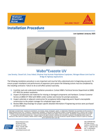 Wabo Evazote UV Install Cover