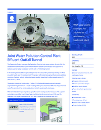 Joint Water Pollution Control Plant Effluent Outfall Tunnel Cover