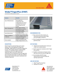 Wabo®FingerPlus (FINP) Technical Data Sheet Cover