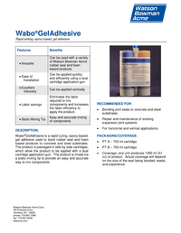 Wabo Gel Adhesive Cover