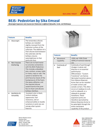 BEJS Pedestrian Data Sheet Cover