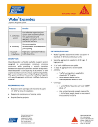 Wabo®Expandex Technical Data Sheet Cover