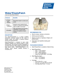 Wabo®ElastoPatch Data Sheet Cover